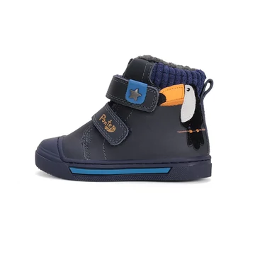 Ponte20 szupinált bélelt téli kisfiú cipő sötétkék, tukános