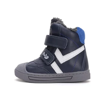 Ponte20 szupinált bélelt téli kisfiú cipő sötétkék, fehér