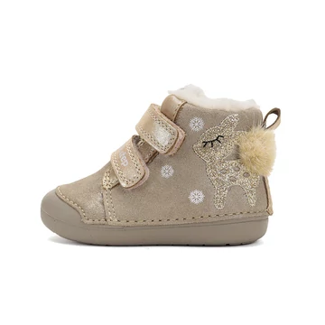 D.D.step kislány téli cipő mokka, őzikés