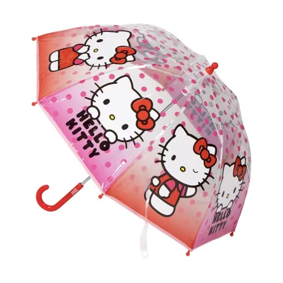 Hello Kitty esernyő, gyerek, átlátszó