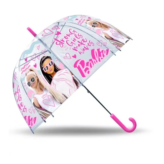 Barbie esernyő, gyerek, átlátszó