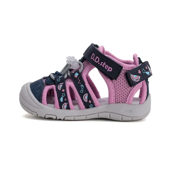 D.D.step kislány Quick dry, kék, rózsaszín szandál