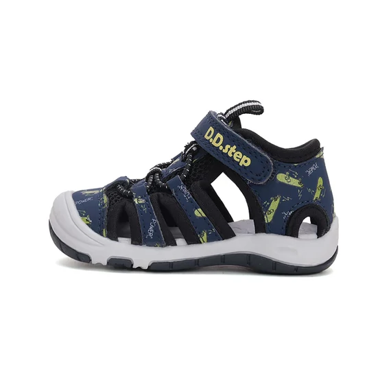 D.D.step kisfiú Quick dry, kék, fekete, gördeszkás szandál